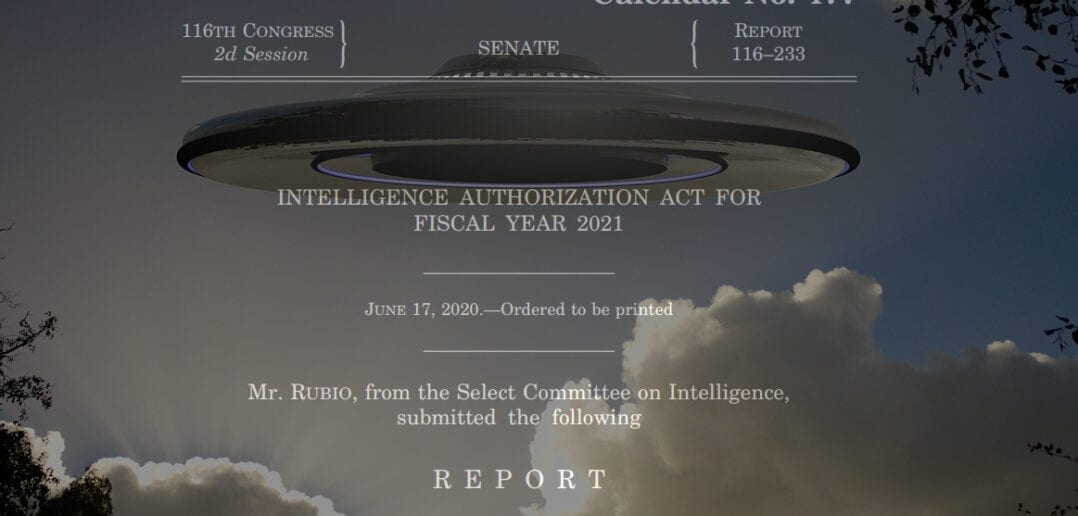 Risultato immagini per Unidentified Aerial Phenomena Task Force Details Posted Within Intelligence Authorization Act Supplemental Report for FY 2021